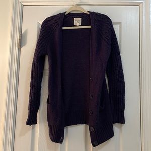 Blue button cardigan. Size M.